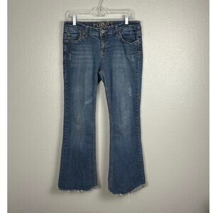 RUE 21 Cotton Spandex Blend Size 11/12 Medium Wash Blue Curvy Bootcut Jeans